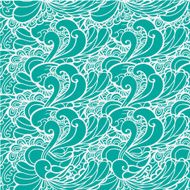 vector wavy sea blue and green
