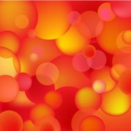 abstract red and orange bubbles
