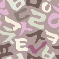 Korean alphabet pattern N23