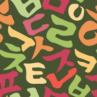 Korean alphabet pattern N25