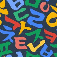 Korean alphabet pattern N26