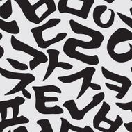 Korean alphabet pattern N28