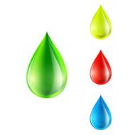 vector set of colored drops