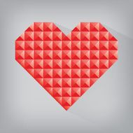 red retro heart triangle abstract love valentine day jewel textu