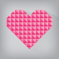pink retro heart triangle abstract love valentine day jewel text