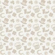 Happy St Patrick&#039;s Day! Vector seamless pattern
