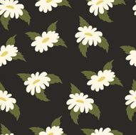 vector pattern with daisies