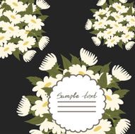 Vector picture with daisies N3