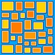 Blank frame on a blue background