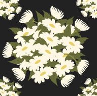 Vector picture with daisies N9