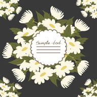 Vector picture with daisies N11