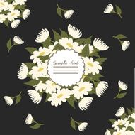 Vector picture with daisies N13