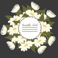 Vector picture with daisies N15