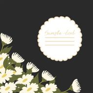 Vector picture with daisies N18