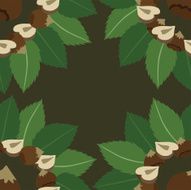 Vector picture with nuts N6