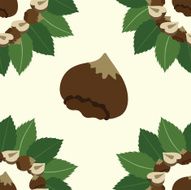 Vector picture with nuts N7