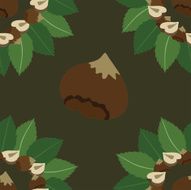 Vector picture with nuts N8