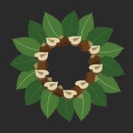 Vector picture with nuts N9