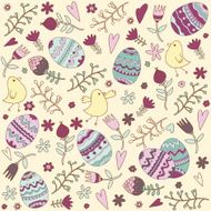 Easter doodle pattern N2