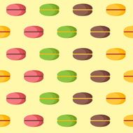 Seamless background with macaroons