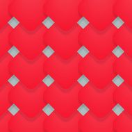 Red squares with rounded corners and shadow on gray background