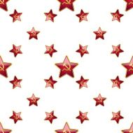 Universal Vector Badge Soviet Union Stars Seamless Patterns Tiling N6