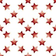 Universal Vector Badge Soviet Union Stars Seamless Patterns Tiling N7