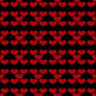 Simple seamless heart valentine black background N2