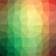 Orange and green abstract geometric low poly style graphic background