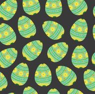 vector pattern with Easter decorations N14