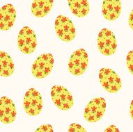 vector pattern with Easter decorations N17