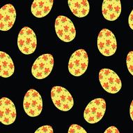 vector pattern with Easter decorations N18