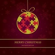 Christmas card with holiday elements N2