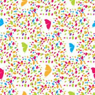 Colorful butterflies and spots seamless pattern
