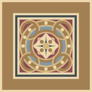 Seamless vintage ornamental tile set square