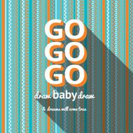 Lettering and geometric background