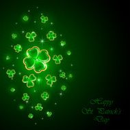 Green background with clover