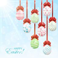 Easter eggs on sunny background N3