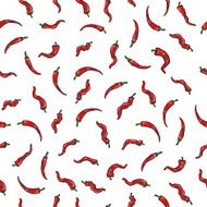 red hot chilli pepper seamless pattern N4