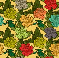 Seamless pattern with flowers rose N50