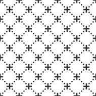 Abstract black and white seamless geometric pattern N4