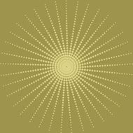 Circular halftone dots of beige on background
