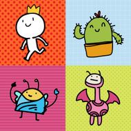 Boy Cactus Monster doodles N2