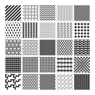 Monochrome geometric seamless patterns N2