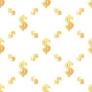 Universal vector seamless patterns tiling Finance theme with gold dollar N13