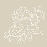 Flower ornament hand drawn