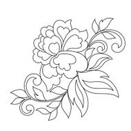 Flower ornament hand drawn N2
