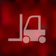 forklift icon on blurred background