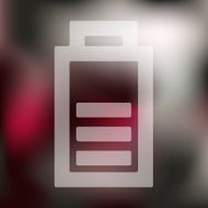charge the battery icon on blurred background