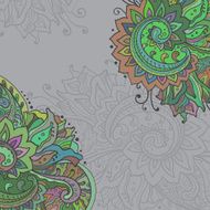Vector frame of the indian floral ornament N2